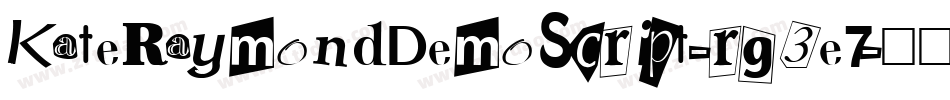 KateRaymondDemoScript-rg3e7字体转换