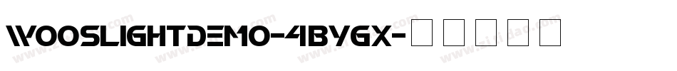 WooslightDemo-4ByGx字体转换