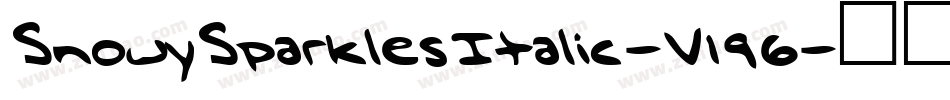SnowySparklesItalic-V196字体转换