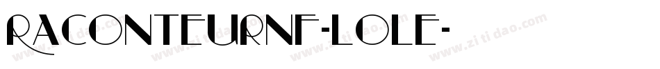 RaconteurNf-LOlE字体转换