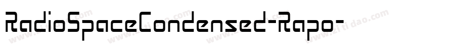 RadioSpaceCondensed-Rapo字体转换
