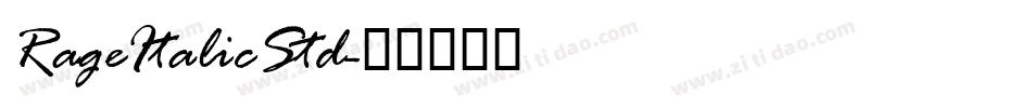 RageItalicStd字体转换
