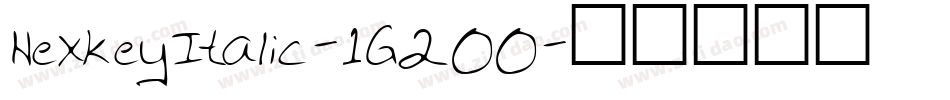 HexkeyItalic-1G200字体转换