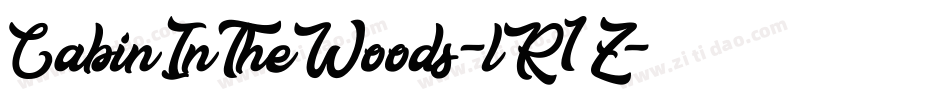 CabinInTheWoods-lR1Z字体转换