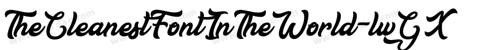 TheCleanestFontInTheWorld-lwGX字体转换