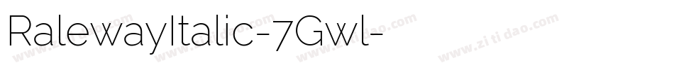 RalewayItalic-7Gwl字体转换