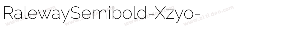 RalewaySemibold-Xzyo字体转换