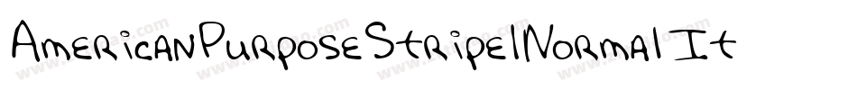 AmericanPurposeStripe1NormalItalic-y205字体转换