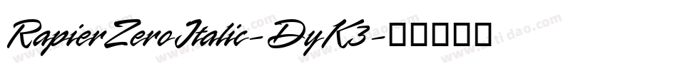 RapierZeroItalic-DyK3字体转换