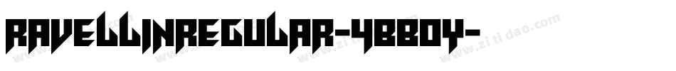 RavellinRegular-4BBOY字体转换