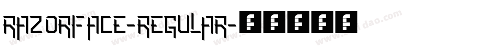 RazorFace-Regular字体转换