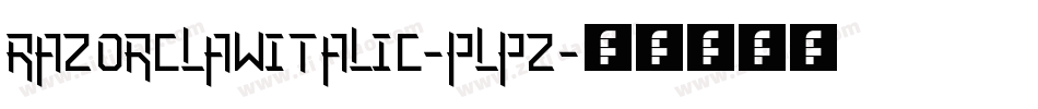 RazorclawItalic-PLPZ字体转换