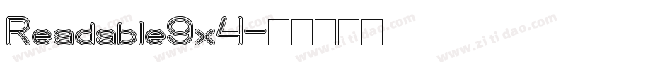 Readable9x4字体转换
