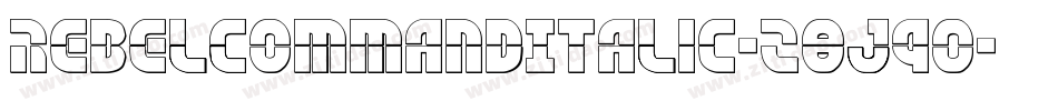RebelCommandItalic-z8J90字体转换