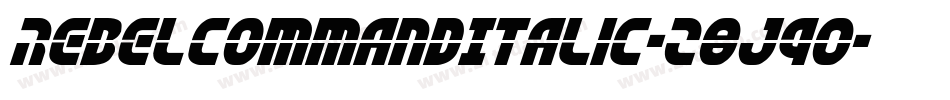 RebelCommandItalic-z8J90字体转换