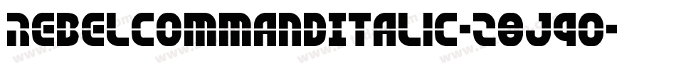 RebelCommandItalic-z8J90字体转换