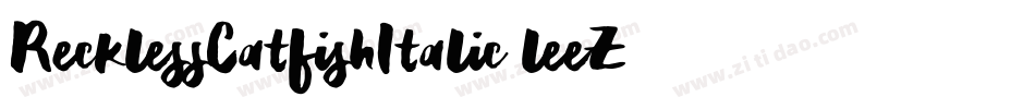 RecklessCatfishItalic-leeZ字体转换