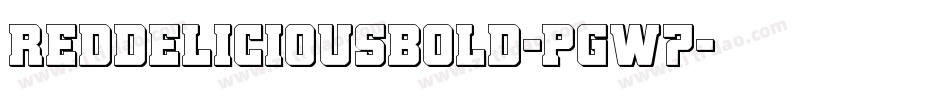 RedDeliciousBold-PgW7字体转换