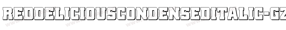 RedDeliciousCondensedItalic-gzPE字体转换
