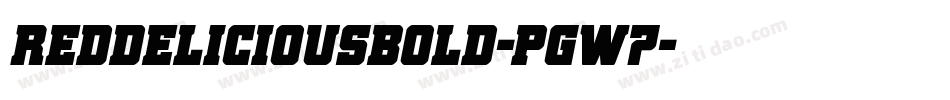 RedDeliciousBold-PgW7字体转换