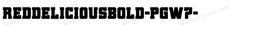 RedDeliciousBold-PgW7字体转换