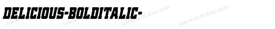 Delicious-BoldItalic字体转换
