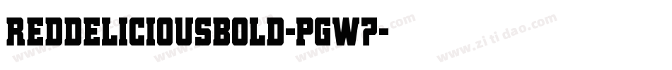 RedDeliciousBold-PgW7字体转换