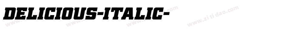 Delicious-Italic字体转换