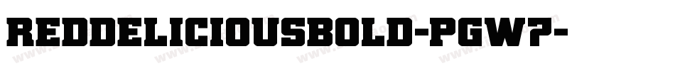RedDeliciousBold-PgW7字体转换