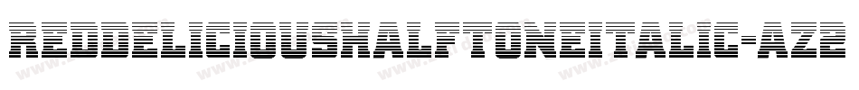 RedDeliciousHalftoneItalic-az2E字体转换