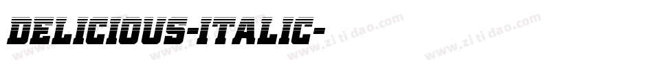Delicious-Italic字体转换