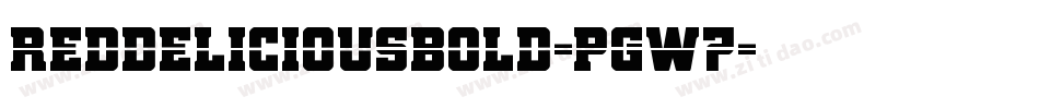 RedDeliciousBold-PgW7字体转换