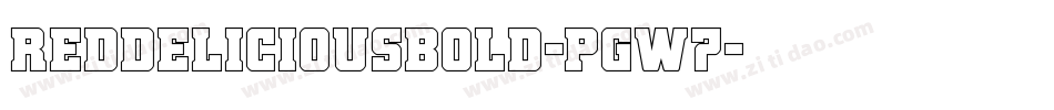 RedDeliciousBold-PgW7字体转换