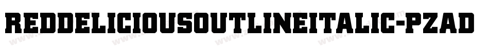 RedDeliciousOutlineItalic-pzaD字体转换
