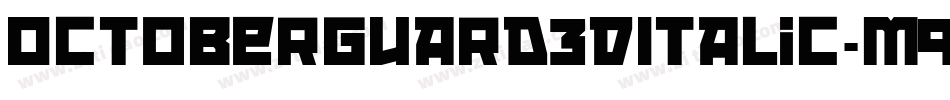 OctoberGuard3DItalic-m949字体转换