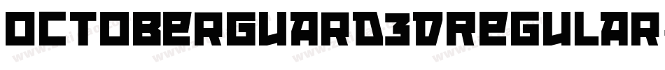 OctoberGuard3DRegular-7alV字体转换