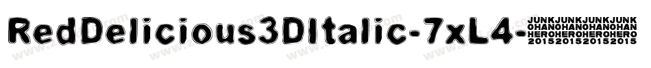 RedDelicious3DItalic-7xL4字体转换