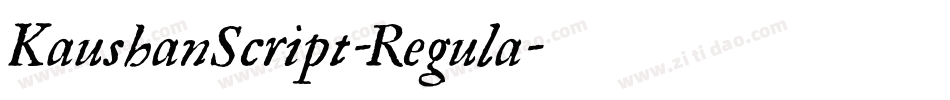 KaushanScript-Regula字体转换