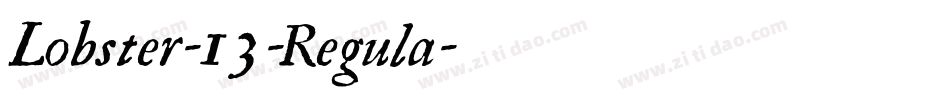 Lobster-13-Regula字体转换