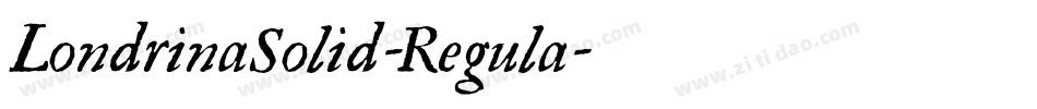 LondrinaSolid-Regula字体转换