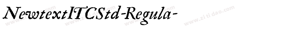 NewtextITCStd-Regula字体转换