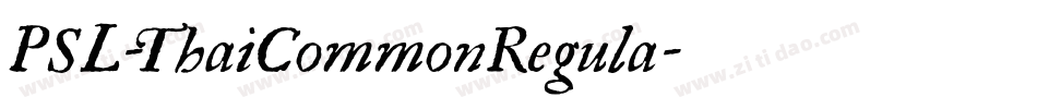 PSL-ThaiCommonRegula字体转换