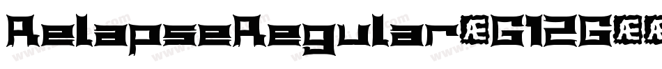 RelapseRegular-G12G字体转换