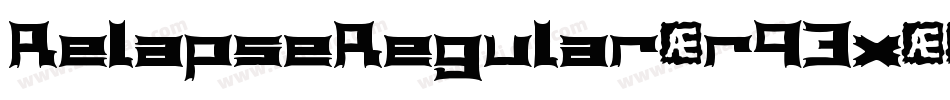 RelapseRegular-r93x字体转换