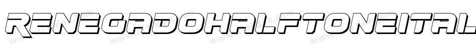 RenegadoHalftoneItalic-9DV0字体转换