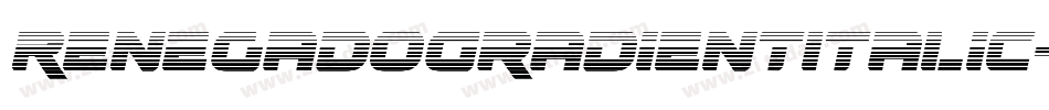 RenegadoGradientItalic-63zv字体转换
