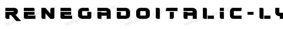 RenegadoItalic-lywq字体转换