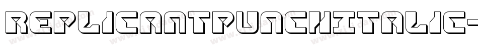 ReplicantPunchItalic-X344K字体转换