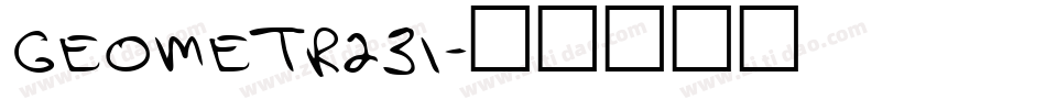 GEOMETR231字体转换
