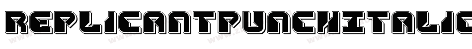 ReplicantPunchItalic-X344K字体转换